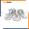 Cuisinart Chef’s Classic 11-Piece Stainless Steel Cookware Set – Induction Compatible Pots and Pans with Aluminum Core, Cool Grip Handles & Glass Lids