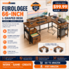 Furologee 66” L Shaped Desk