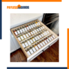 MIUKAA Clear Acrylic Spice Drawer Organizer, 4-Tier Expandable Spice Rack for Drawer & Countertop, 2-Set Adjustable Seasoning Organizer, Holds Up to 56 Jars