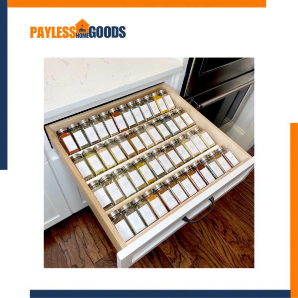 MIUKAA Clear Acrylic Spice Drawer Organizer