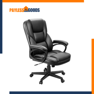 Furmax Executive Office Chair, High Back PU Leather Computer Desk Chair with Lumbar Support, Adjustable Height, Tilt & 360° Swivel, Black