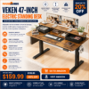 Veken 47x28 in Electric Standing Desk