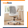 NEO CHAIR Ergonomic Office Desk Chair – Beige Mesh Chair with Flip-Up Arms, Lumbar Support, Height Adjustment & 360° Swivel