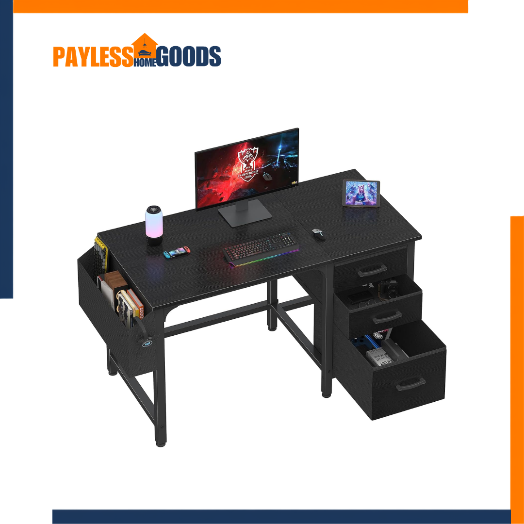 Lufeiya Computer Desk with File Drawers Cabinet Lufeiya Computer Desk with File Drawers Cabinet