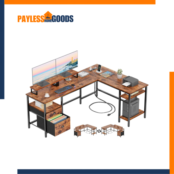 Furologee 66” L Shaped Desk