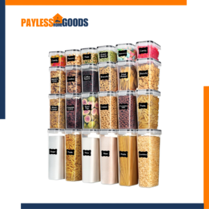 Vtopmart Airtight Food Storage Containers with Lids, 24-Piece Set – BPA-Free Stackable Pantry Organization Containers for Cereal, Pasta, Flour, Sugar & Snacks