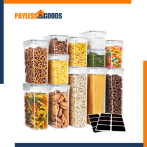MR.SIGA 16-Piece Airtight Food Storage Containers with Lids – BPA-Free Stackable Pantry Organization Set for Cereal, Pasta, Snacks & Dry Foods