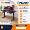 ErGear 48 X 24 Inch Height Adjustable Electric Standing Desk, Black