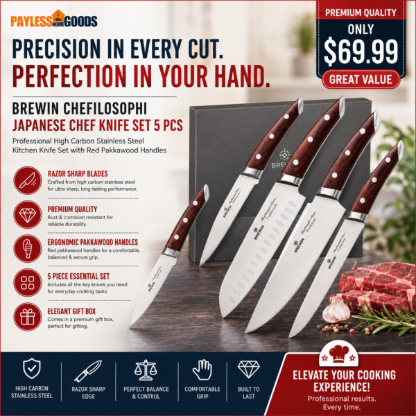 Brewin CHEFILOSOPHI Japanese Chef Knife Set