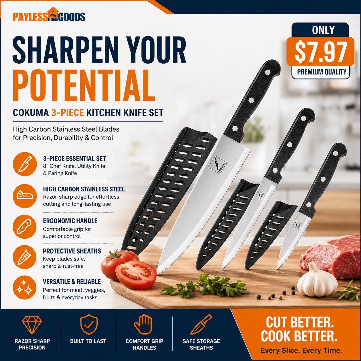 COKUMA Kitchen Knife Set