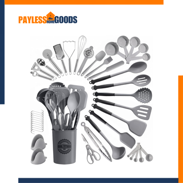Kikcoin 43 PCS Silicone Kitchen Utensils Set