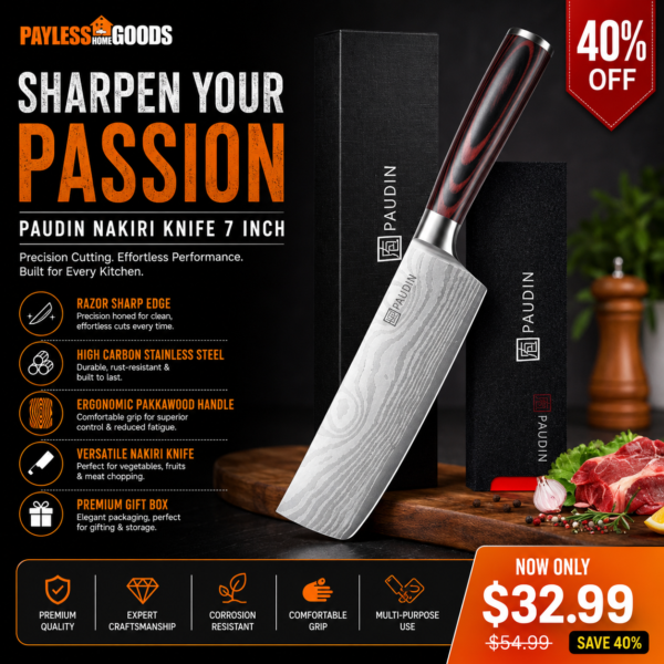 PAUDIN Nakiri Knife