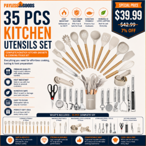 Kitchen Utensils Set 35 PCS Heat-Resistant Food