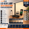 LED Desk Lamp with Power Strip