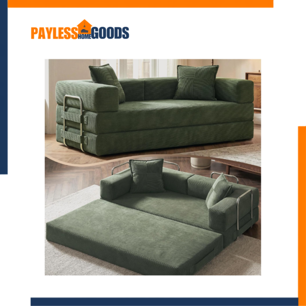 GRUSIGN 78" 5-in-1 Convertible Futon Sofa Bed
