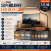 SUPERDANNY Eye-Caring LED Desk Lamp