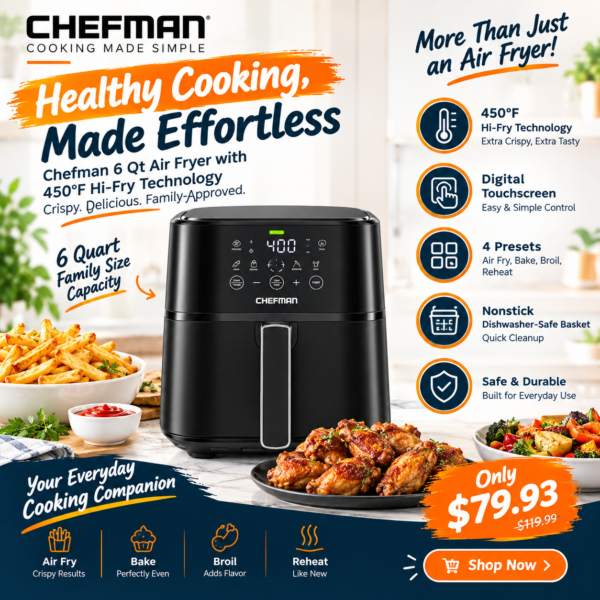 Chefman 6 Qt Air Fryer