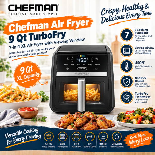 Chefman Air Fryer 9 Qt