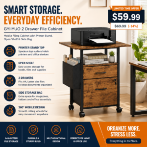 GYIIYUO 2 Drawer File Cabinet