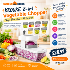KEOUKE 8-in-1 Vertical Vegetable Chopper