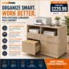 Perledesign 3 Drawer File Cabinet