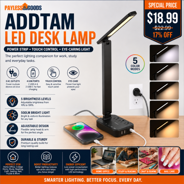 Addtam LED Desk Lamp
