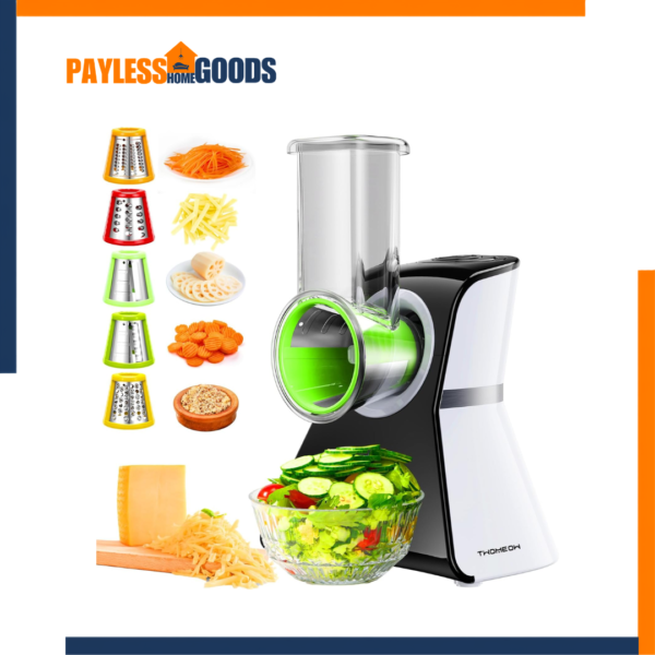 TWOMEOW 5-in-1 Electric Cheese Grater & Salad Maker